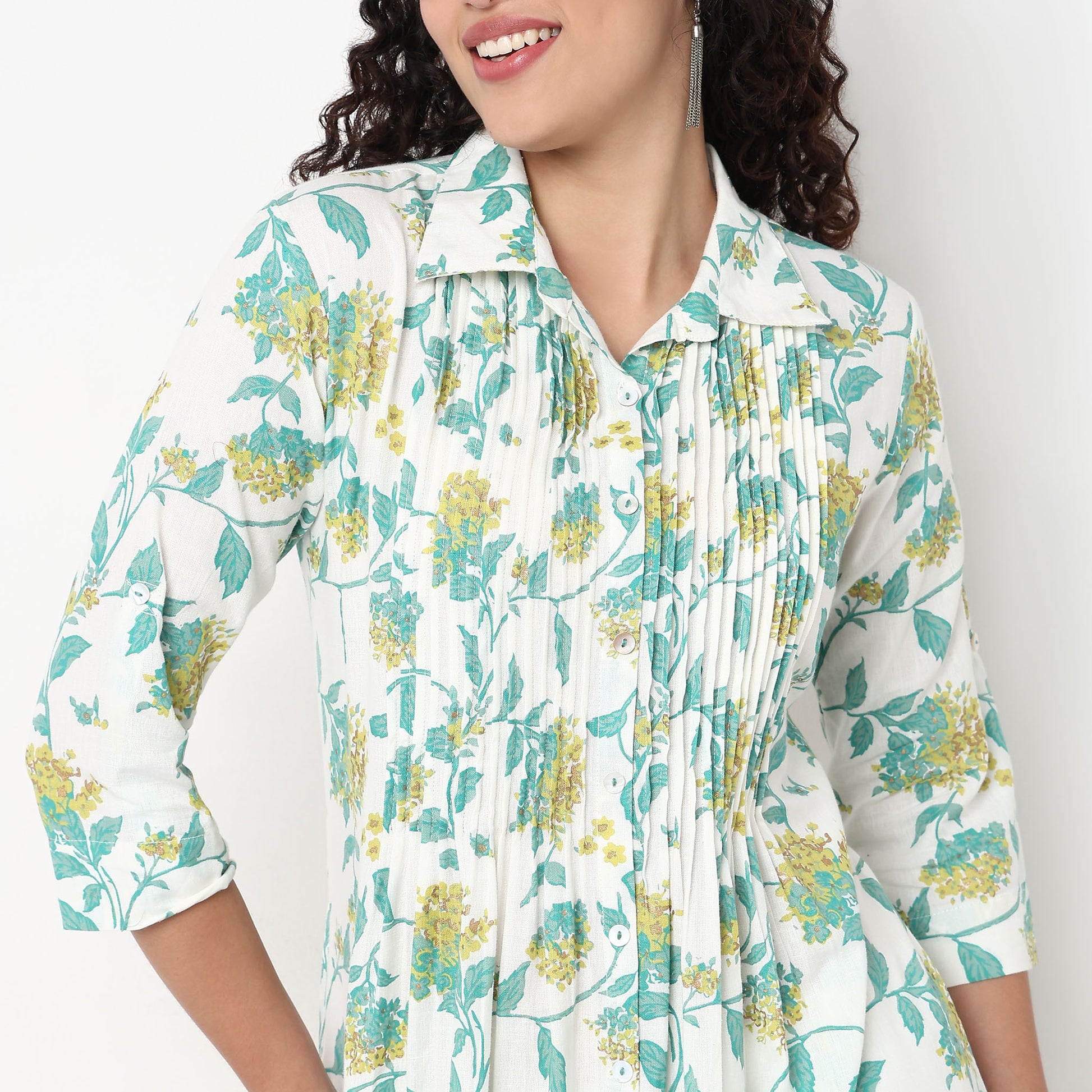 Cotton Printed Flared Kurta