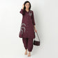Embroidered Viscose Kurta, Knee Length