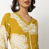 Buy Women Straight Fit Printed Three-Fourth Sleeve Kurta  - Style Union