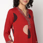 Buy Women Straight Fit Printed Three-Fourth Sleeve Kurta  - Style Union