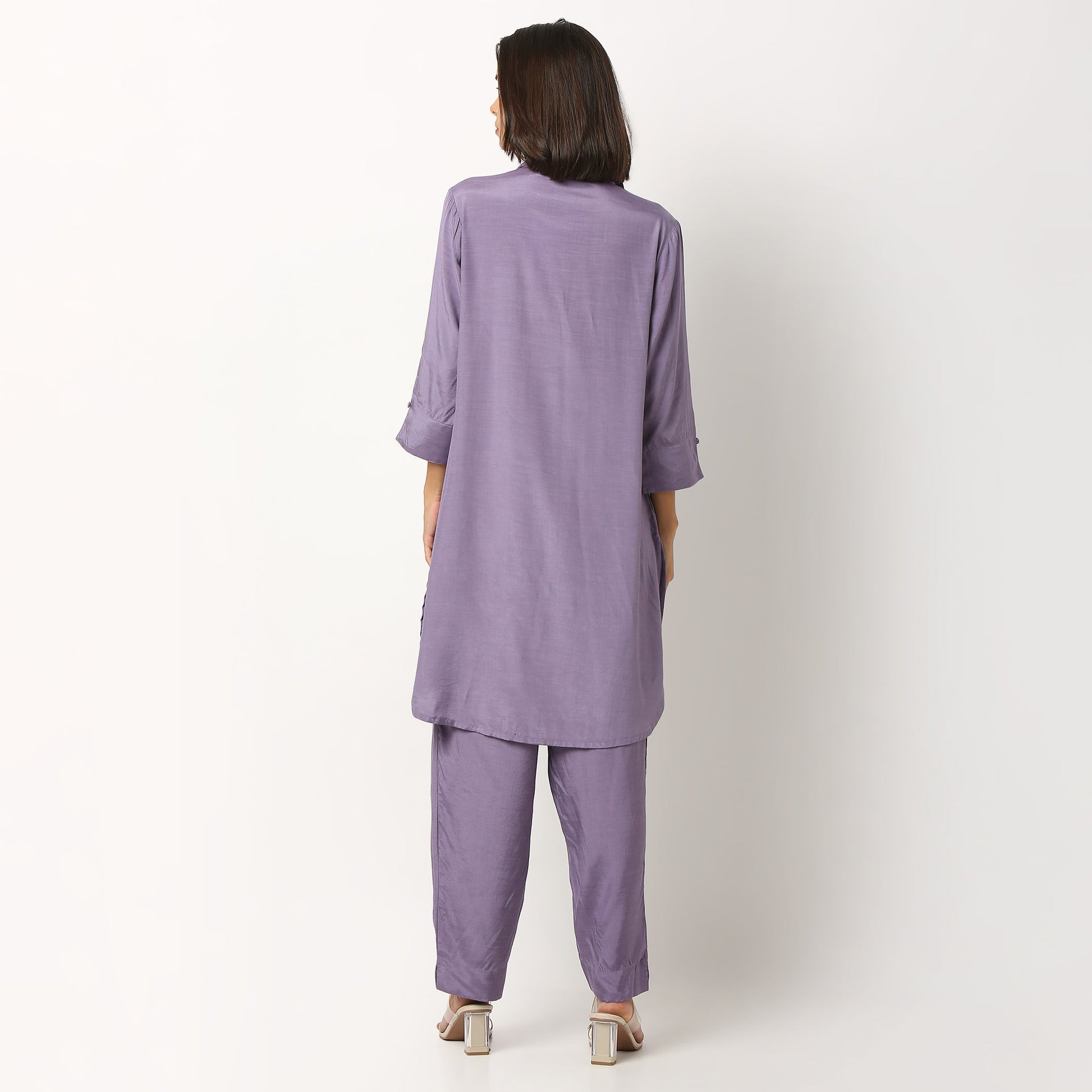 Embroidered Viscose Kurta, Ankle Length