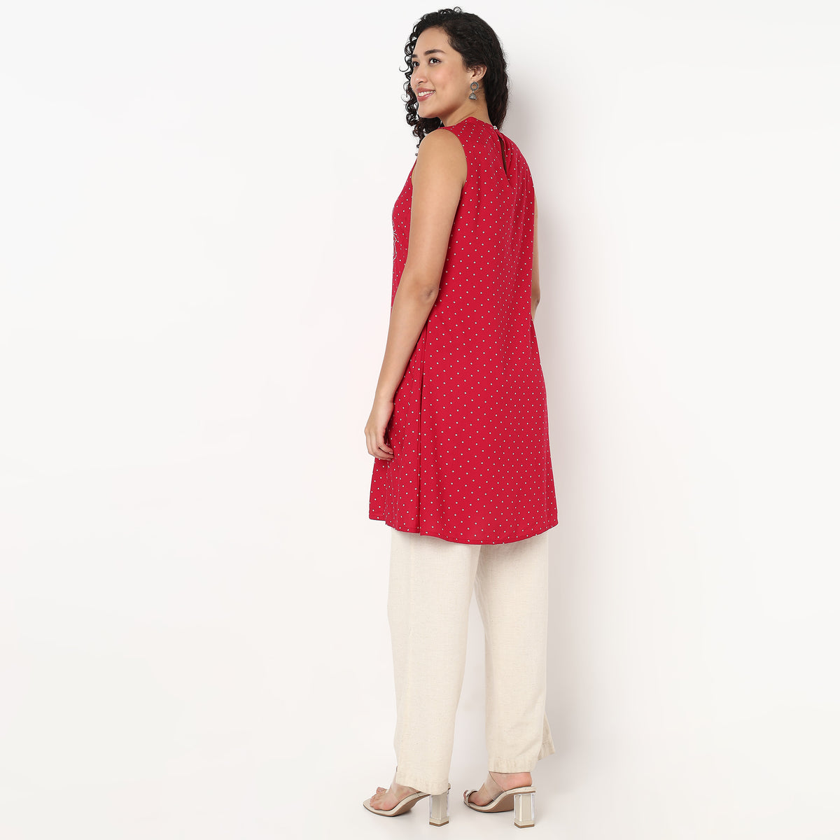 A-Line Printed Straight Kurta