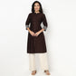 A-Line Embroidered Flared Kurta