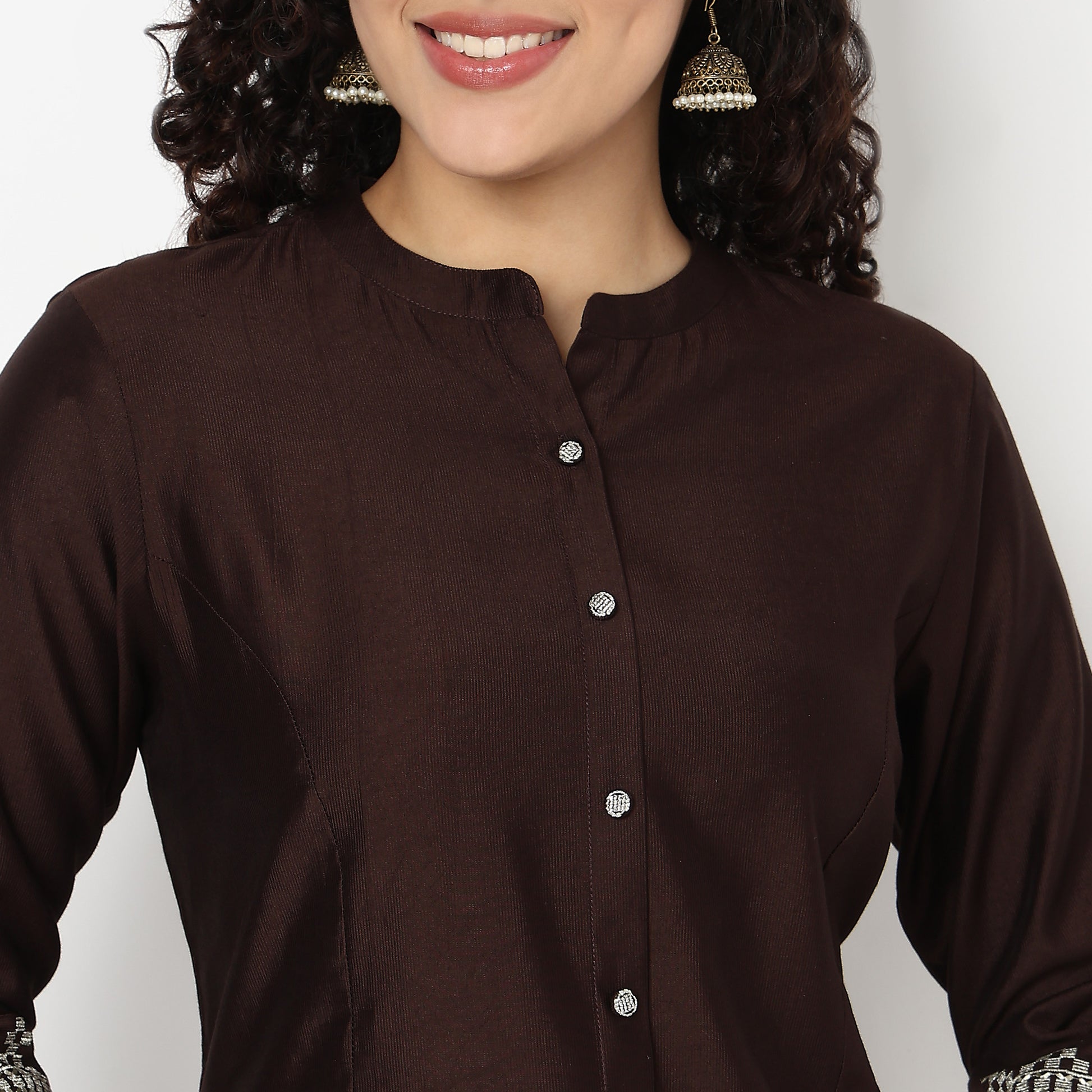 A-Line Embroidered Flared Kurta