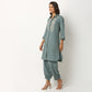 Embroidered Viscose Kurta, Knee Length