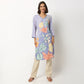 Buy Women Straight Fit Digital Printed Three-Fourth Sleeve Kurta  - Style Union
