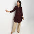 Buy Women Straight Fit Solid Three-Fourth Sleeve Kurta  - Style Union
