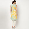 Printed V-Neck Straight Kurta