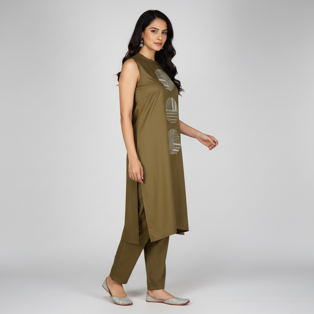 Embroidered Straight Kurta