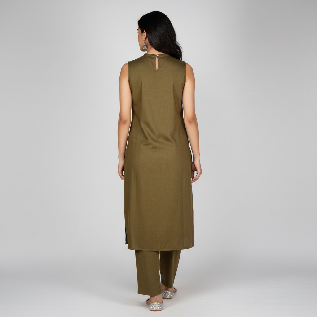 Embroidered Straight Kurta