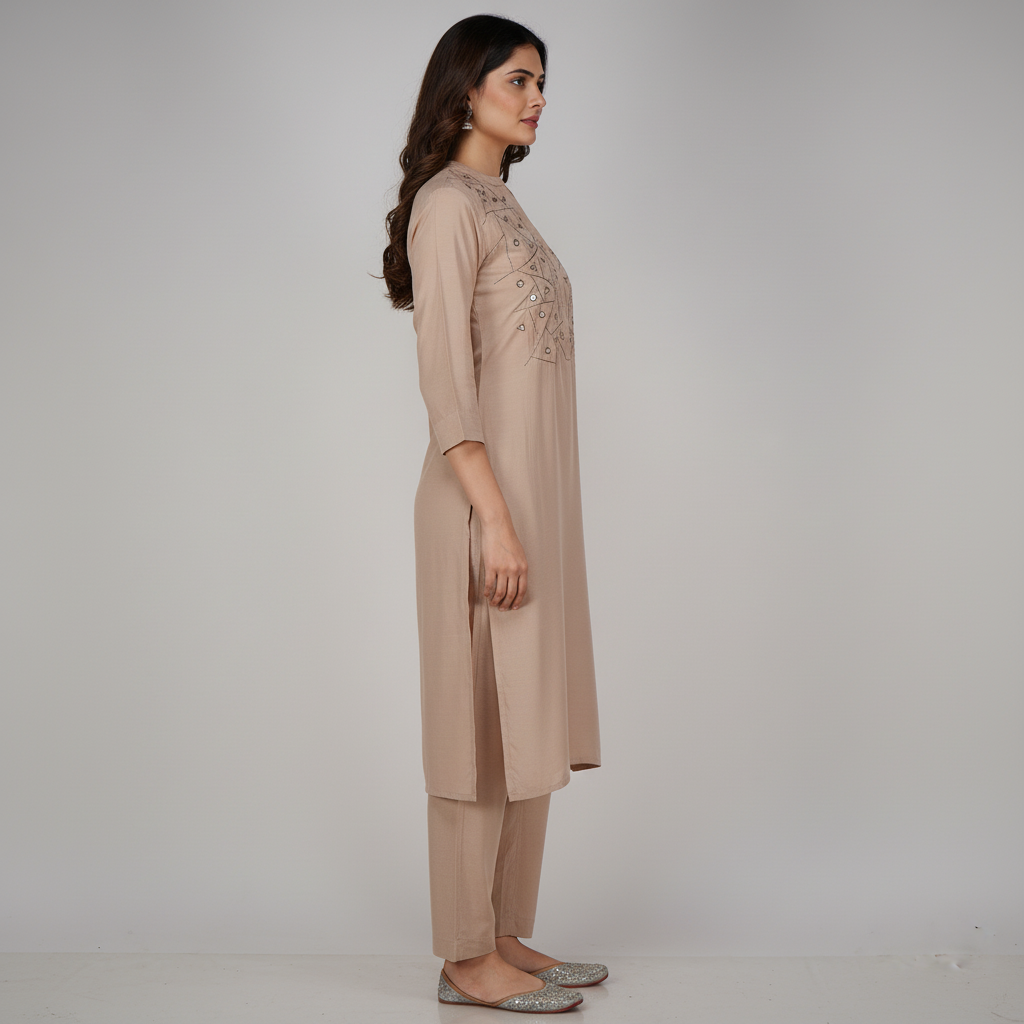 Embroidered Straight Kurta