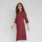 Solid Collar Straight Kurta