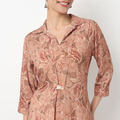 Printed A-Line Kurta