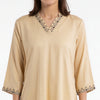 V-Neck A-Line Straight Kurta
