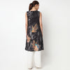 Printed V-Neck A-Line Kurta