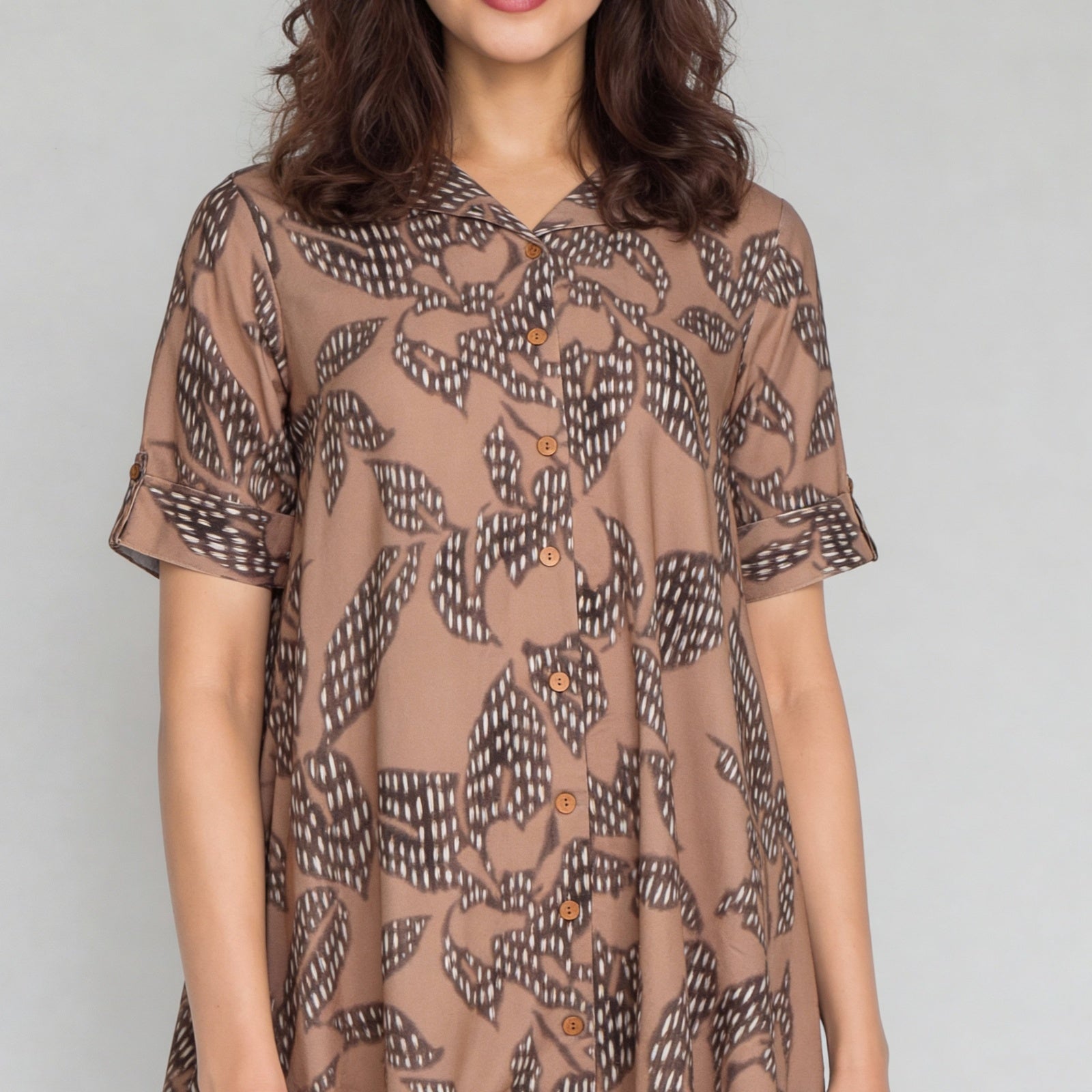 Rayon Printed Three-Fourth Sleeve Kurta