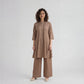 Polyester Solid Three-Fourth Sleeve Kurta