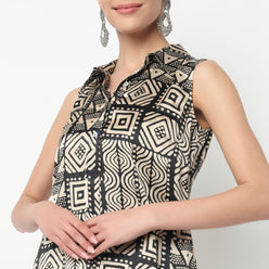 Printed A-Line Kurta