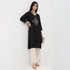 Embroidered V-Neck Straight Kurta