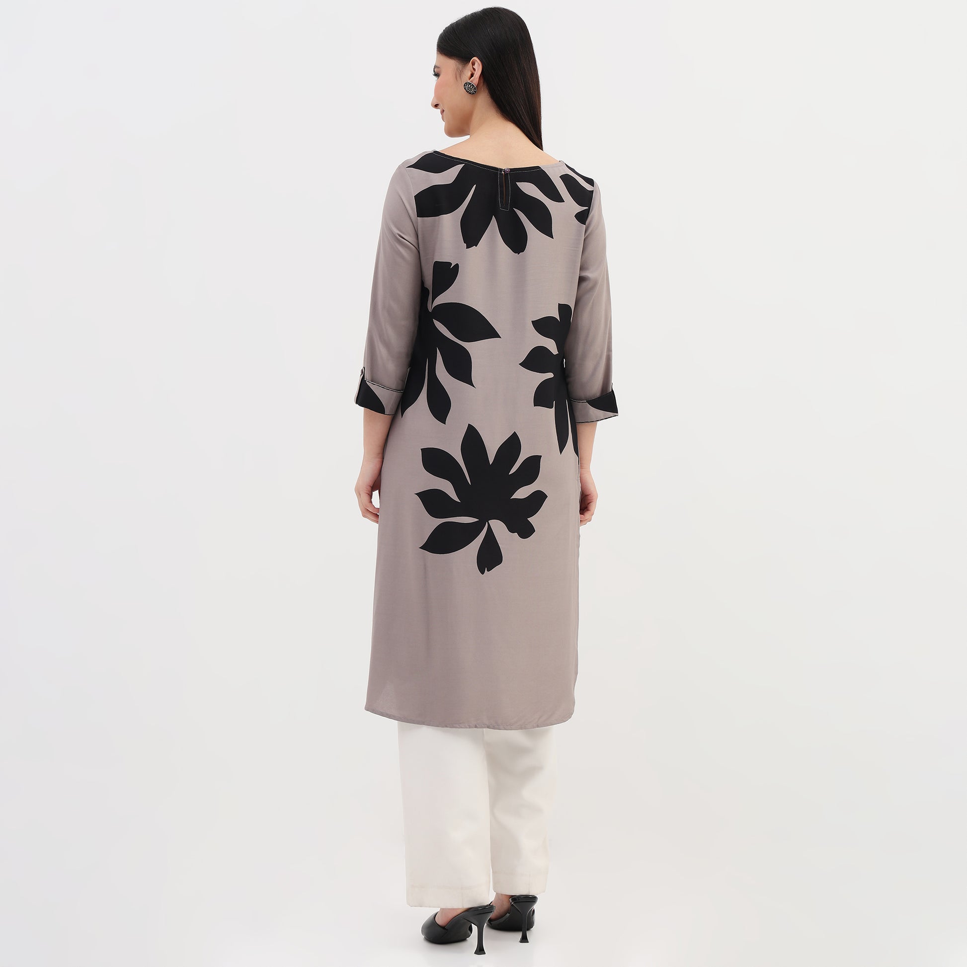 Woven Printed Straight Kurta