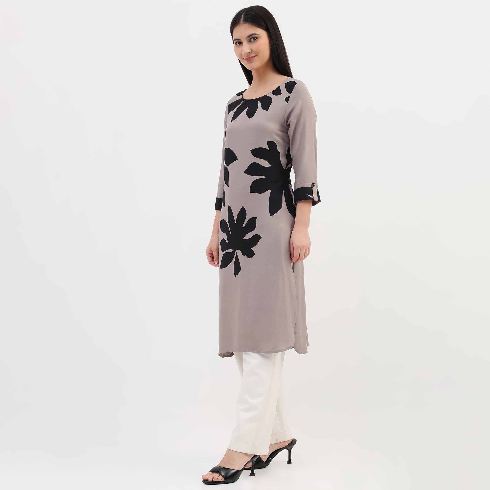 Woven Printed Straight Kurta