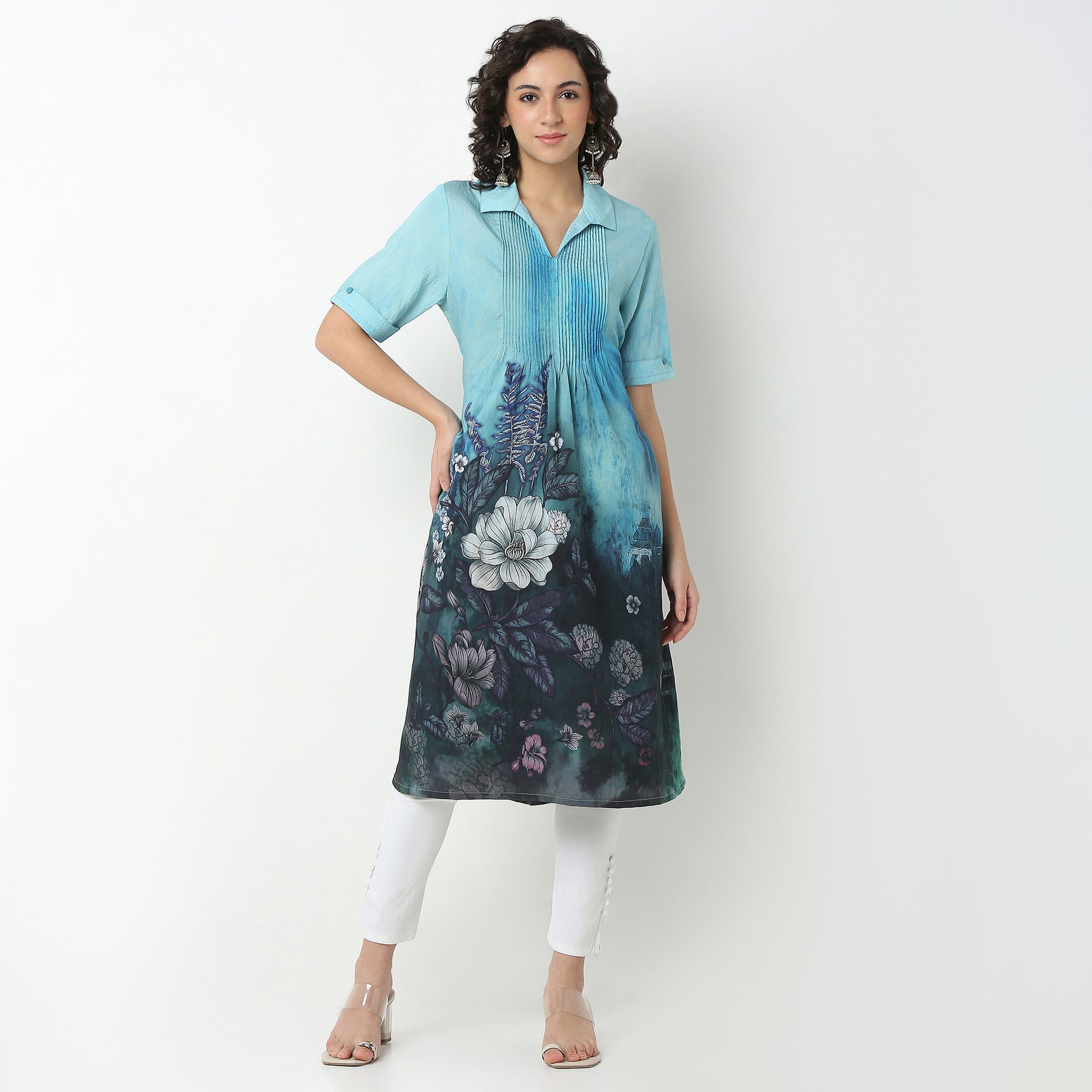 Printed Viscose Nylon Kurta
