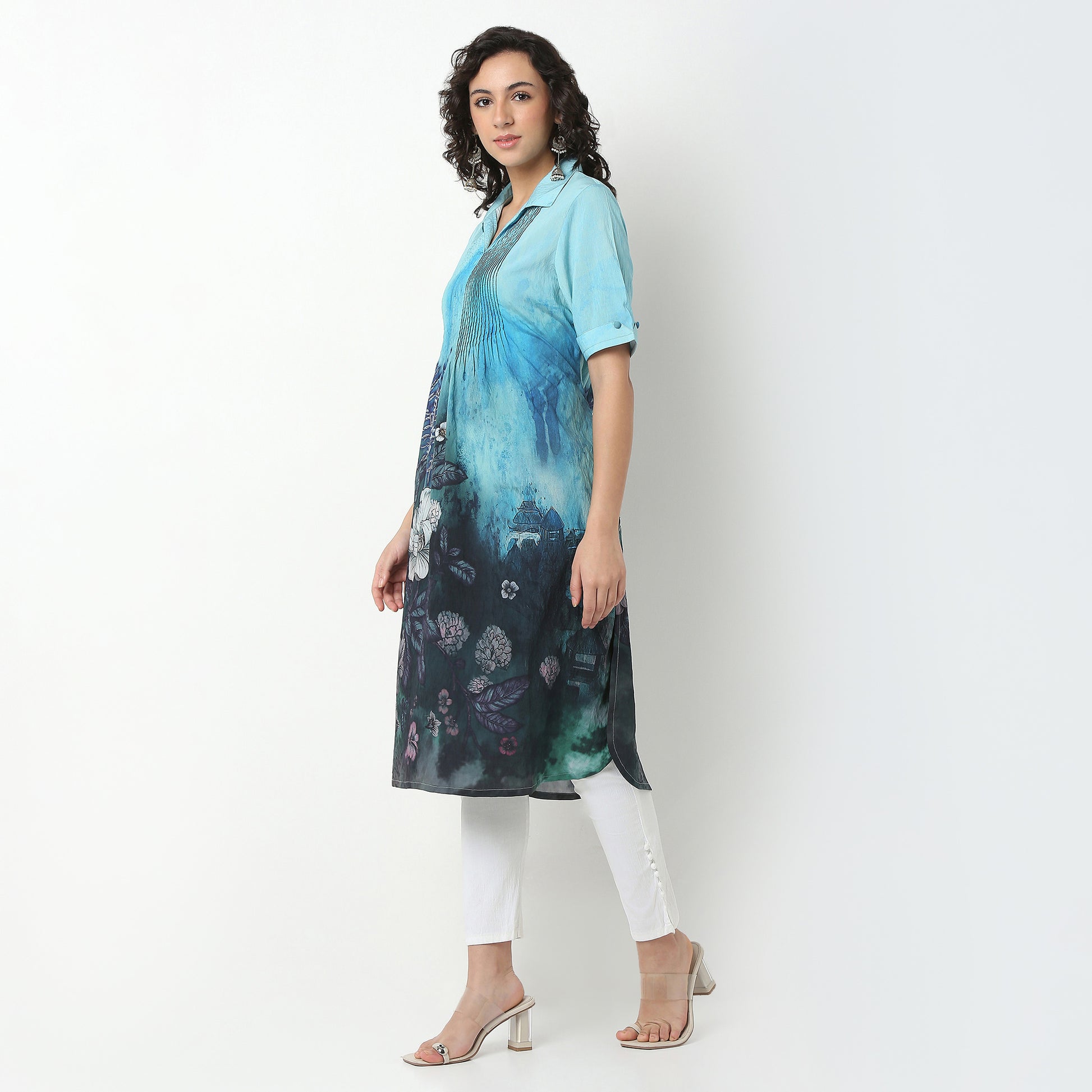 Printed Viscose Nylon Kurta