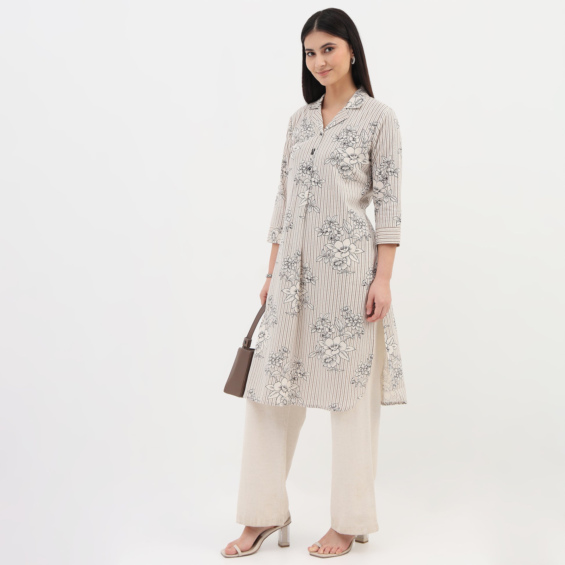 Woven Printed Straight Kurta