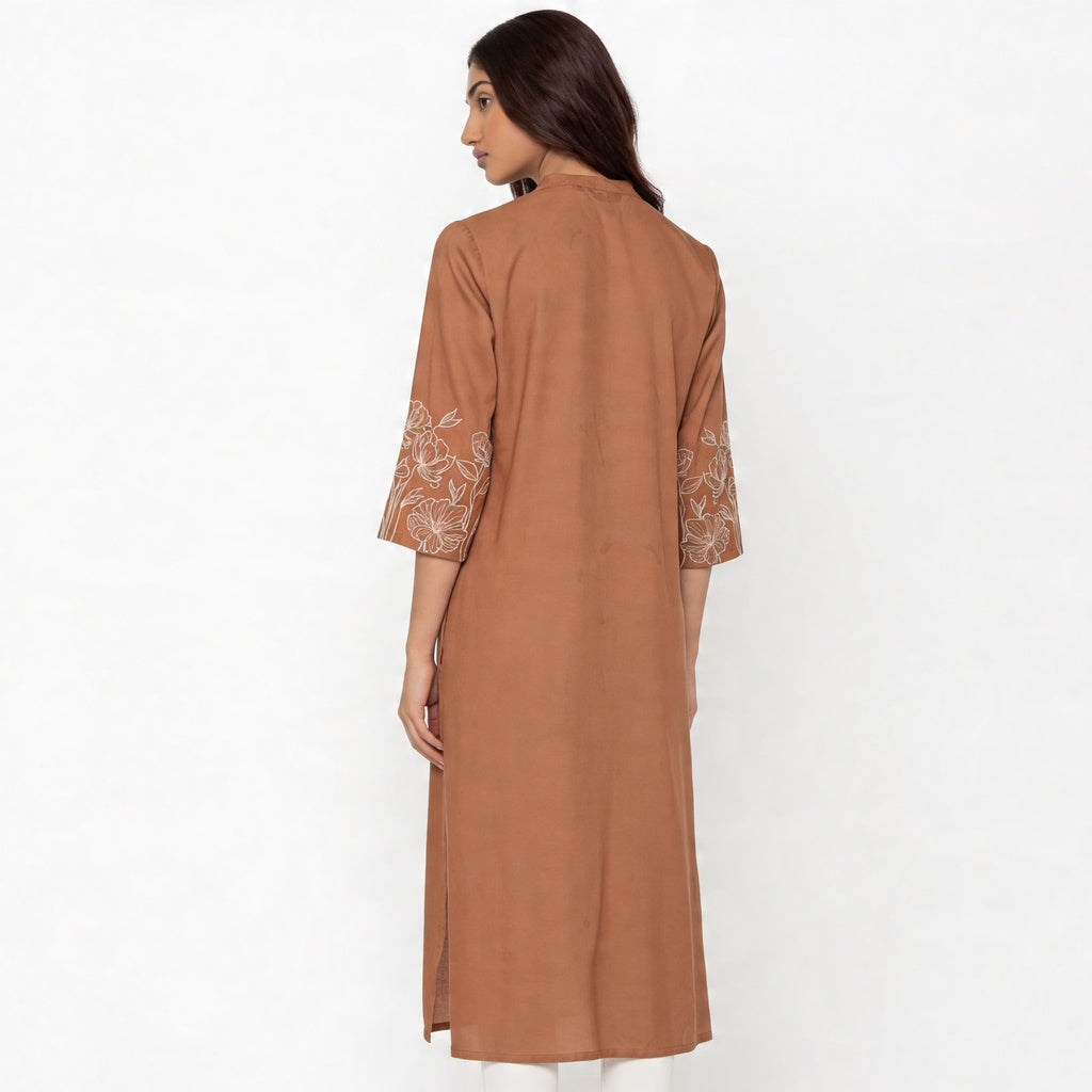 Embroidered Straight Kurta