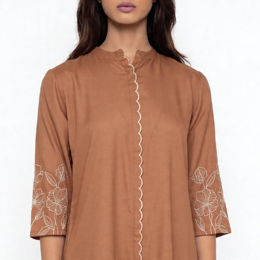 Embroidered Straight Kurta