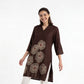 Printed V-Neck Straight Kurta