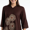 Printed V-Neck Straight Kurta
