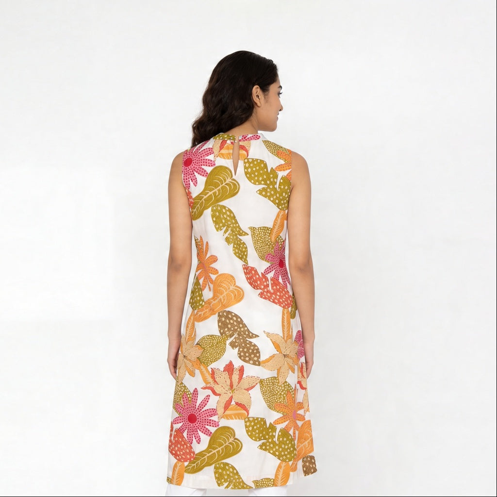 Printed A-Line Straight Kurta