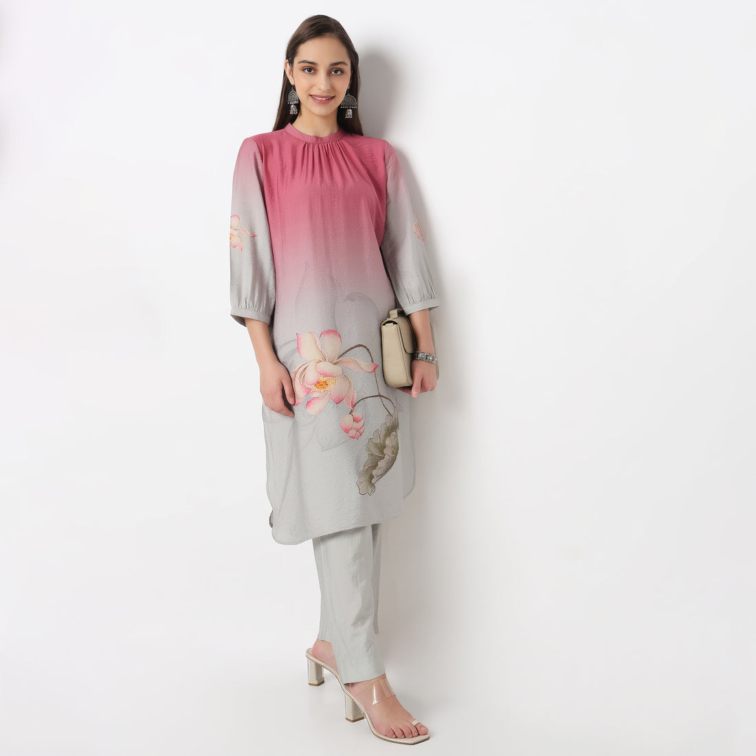 Printed A-Line Straight Fit Kurta