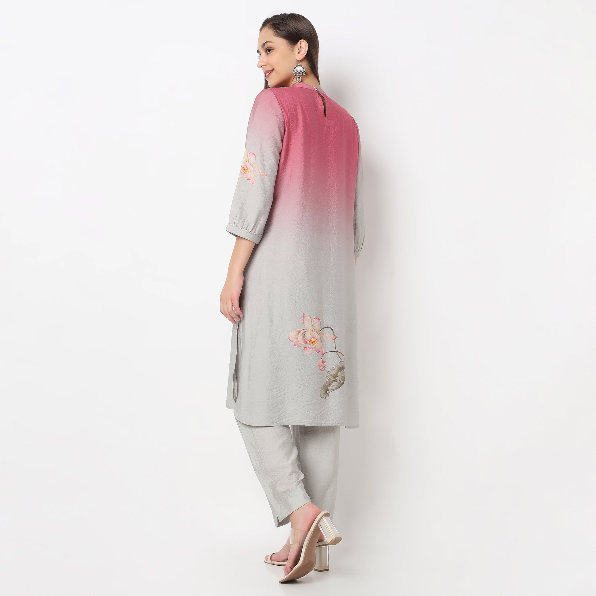 Printed A-Line Straight Fit Kurta