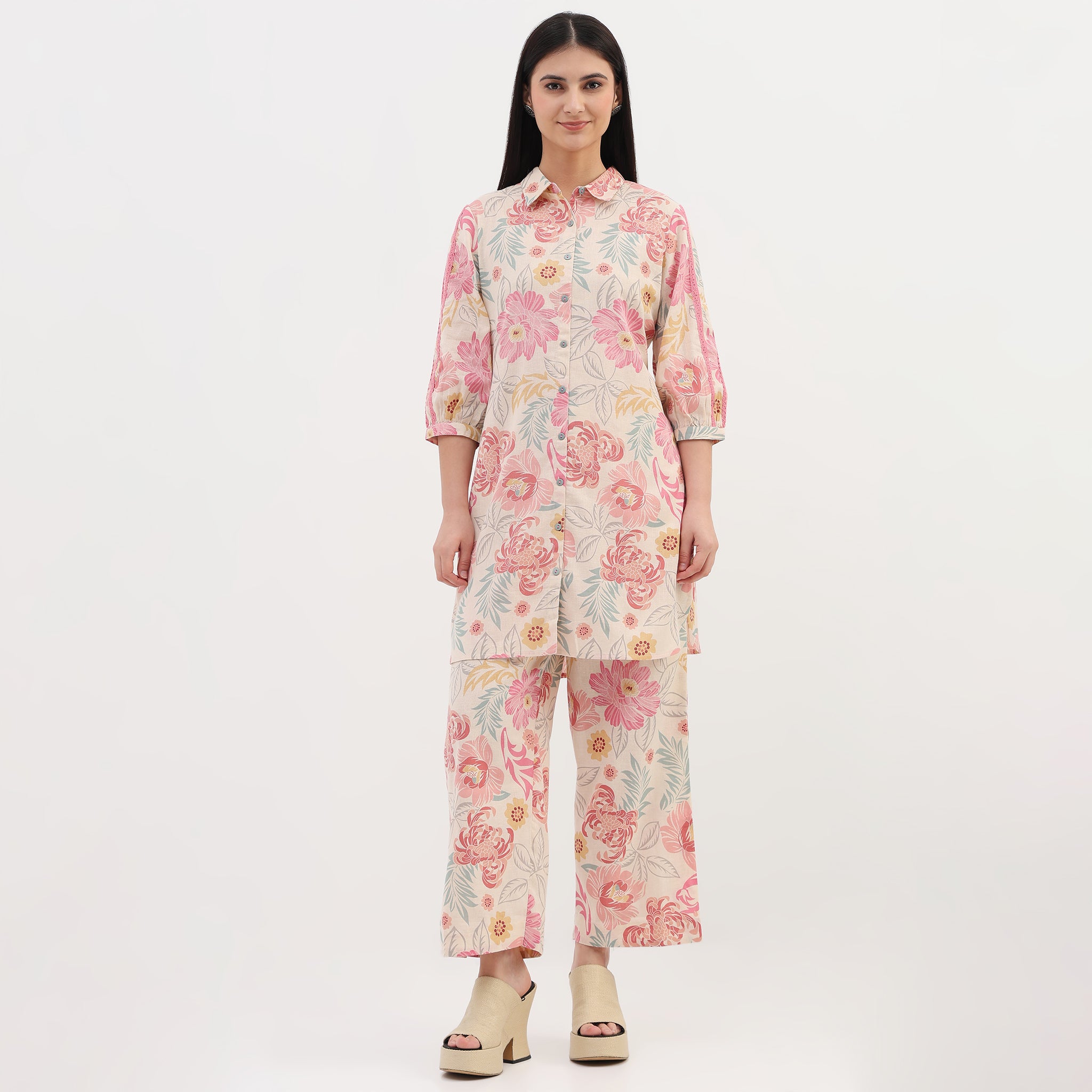 Woven Printed Straight Kurta