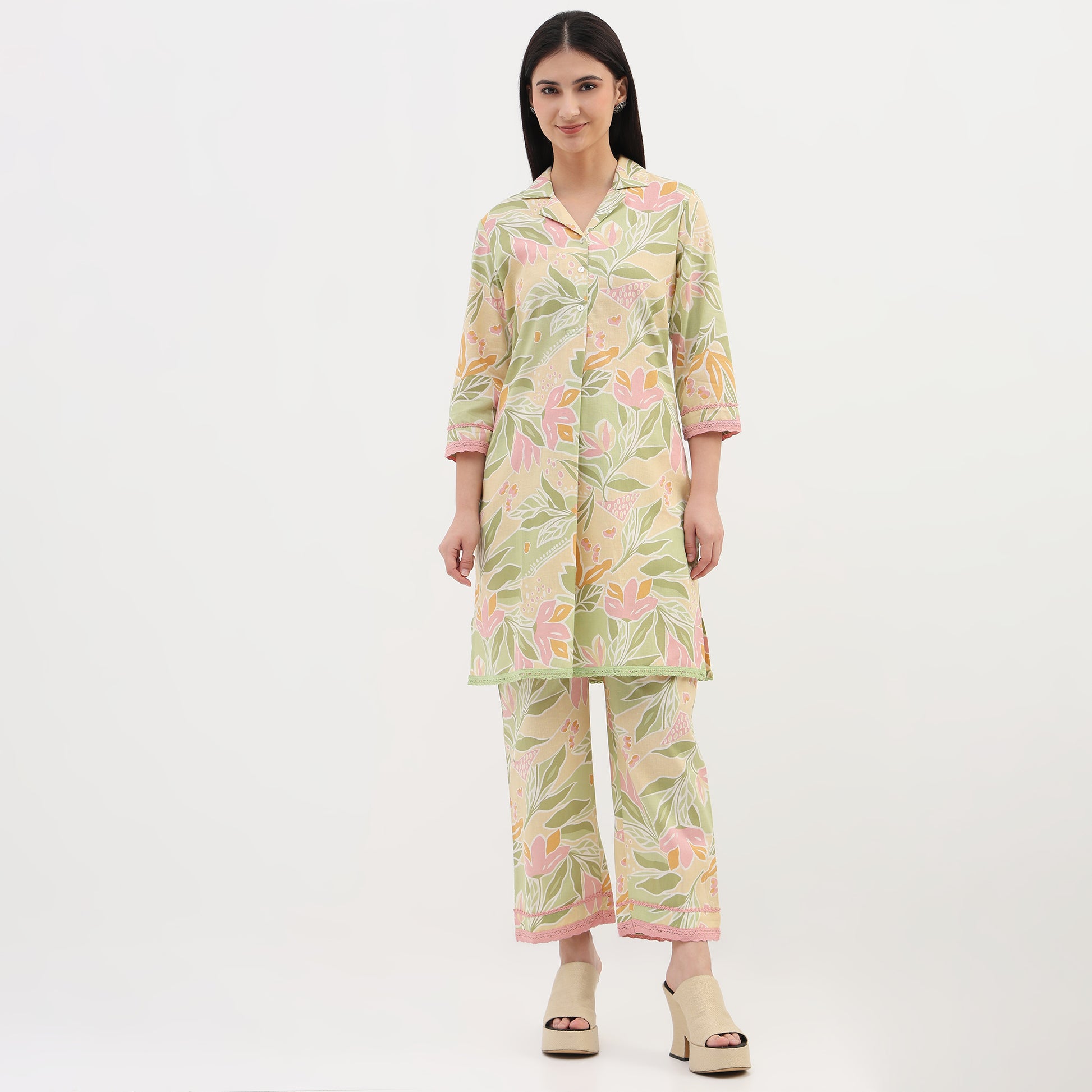 Woven Printed Straight Kurta