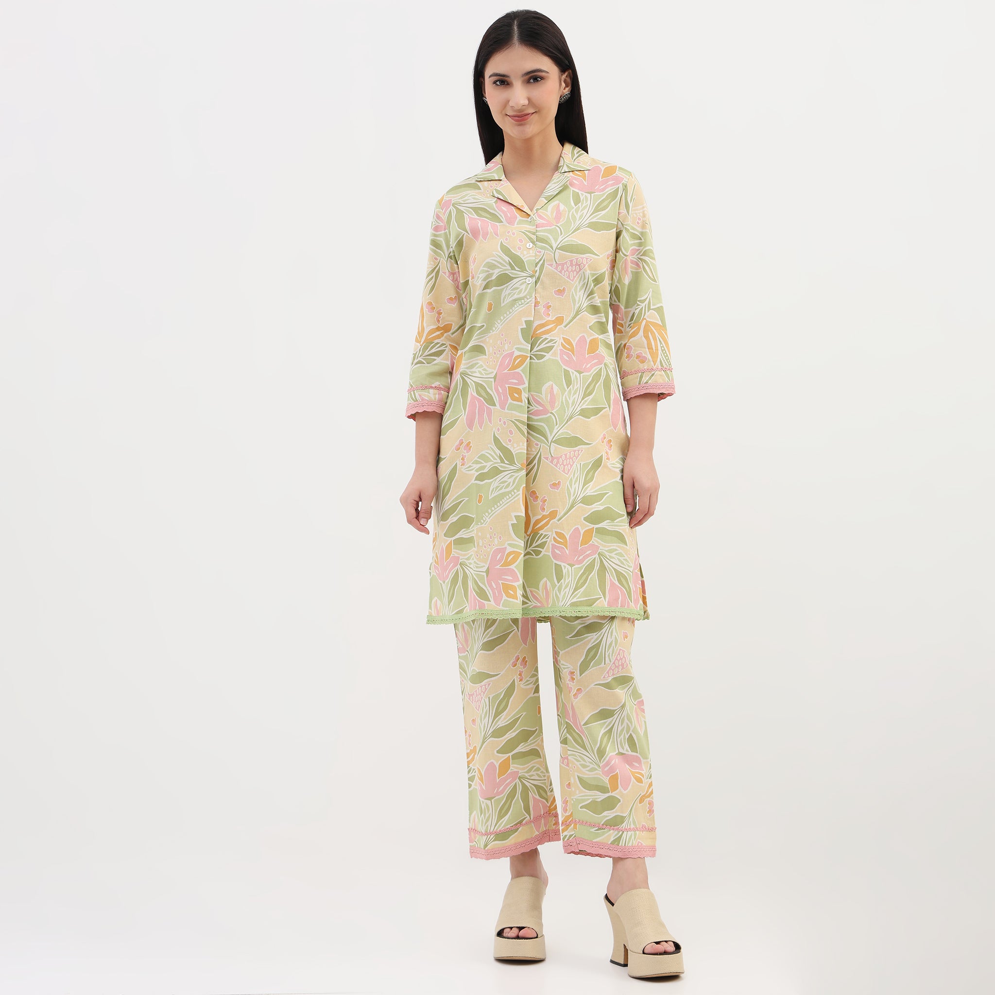 Woven Printed Straight Kurta