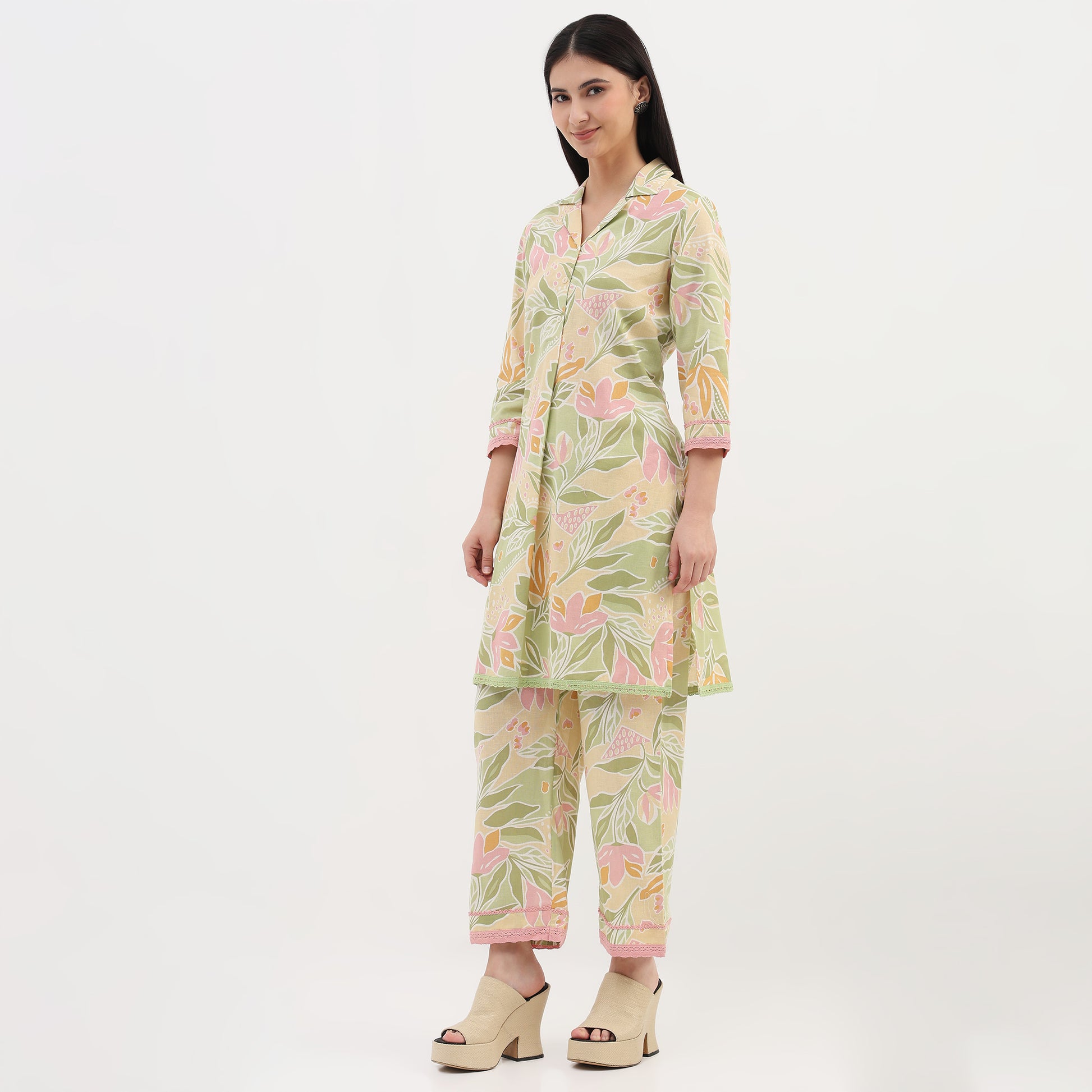 Woven Printed Straight Kurta