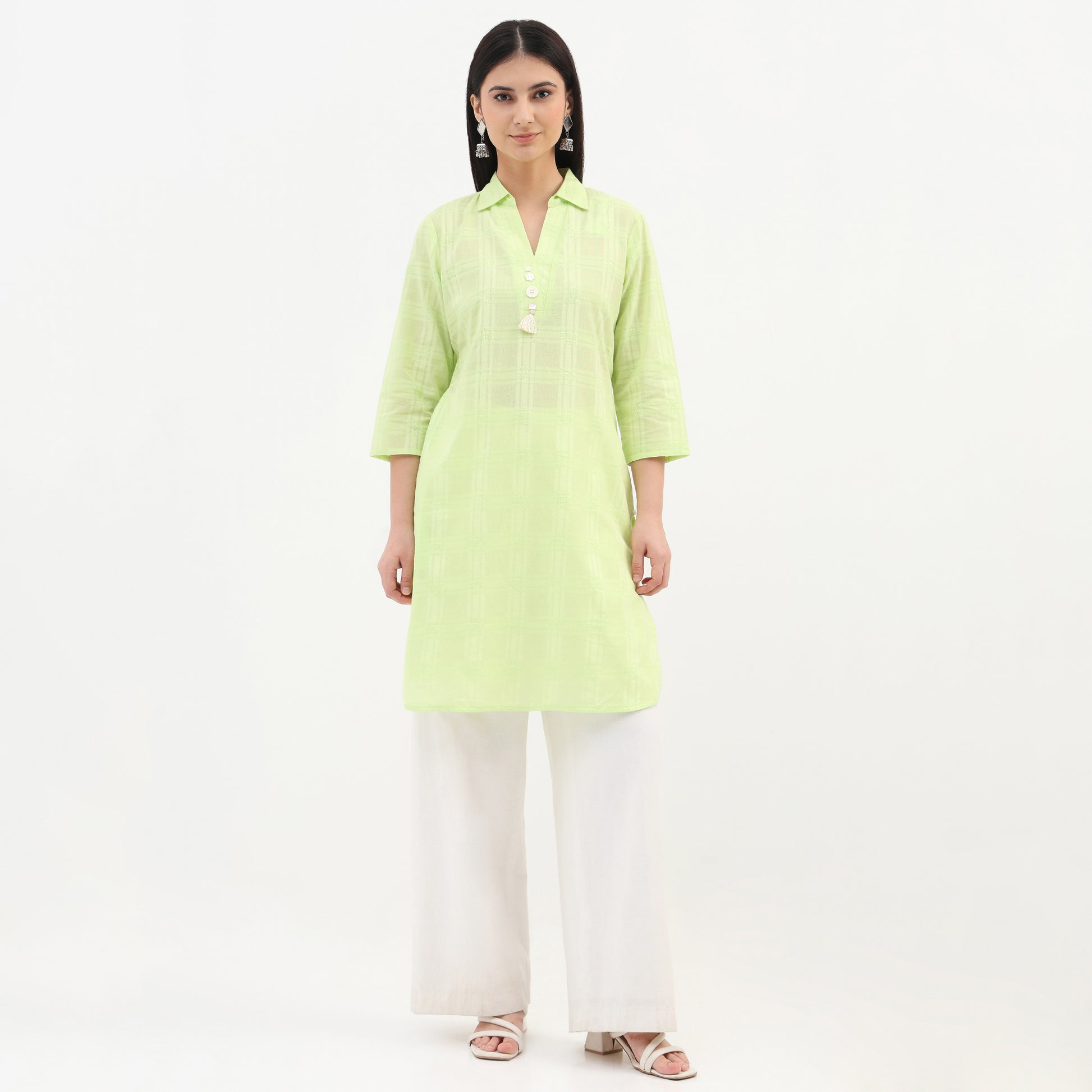 Cotton Woven Straight Kurta