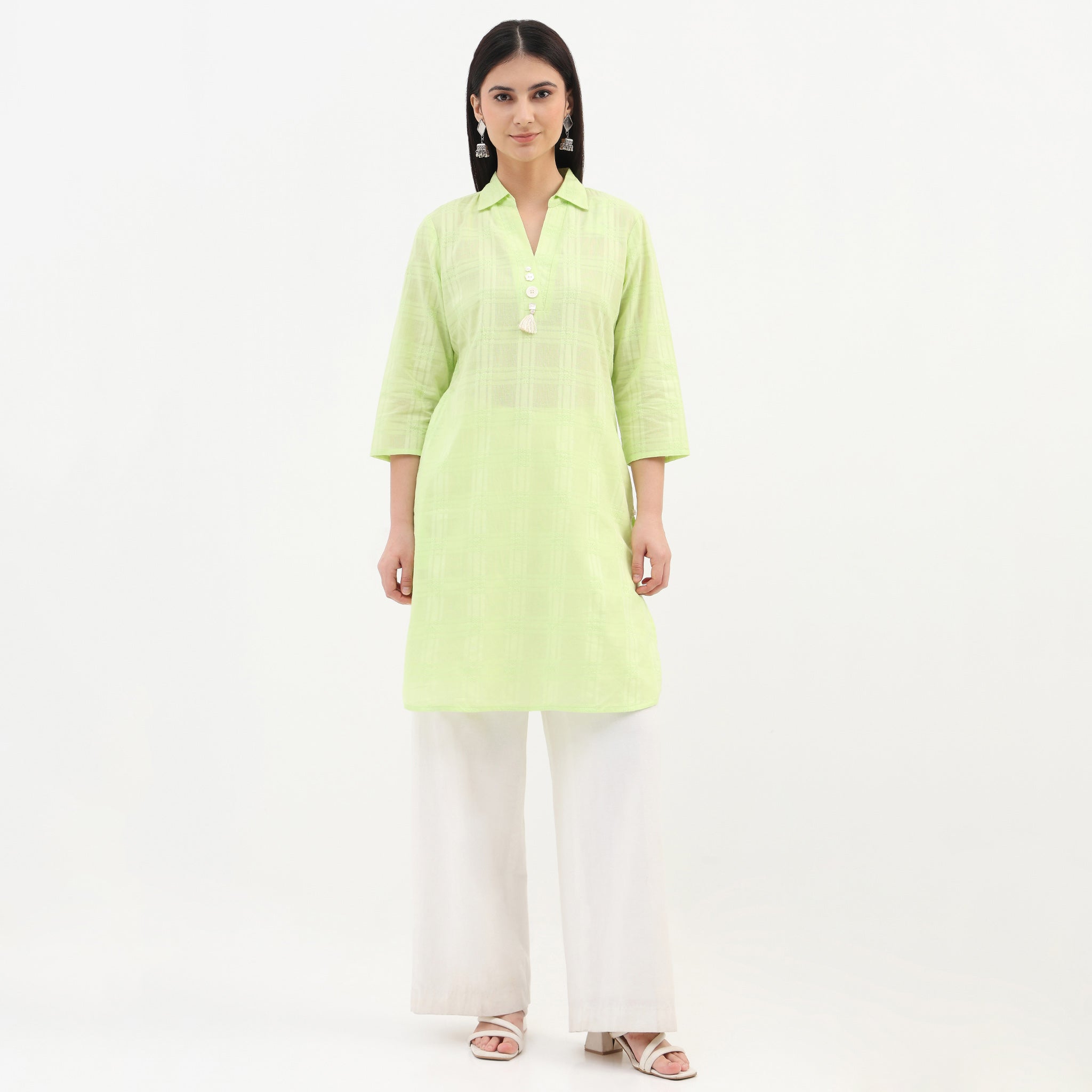 Cotton Woven Straight Kurta