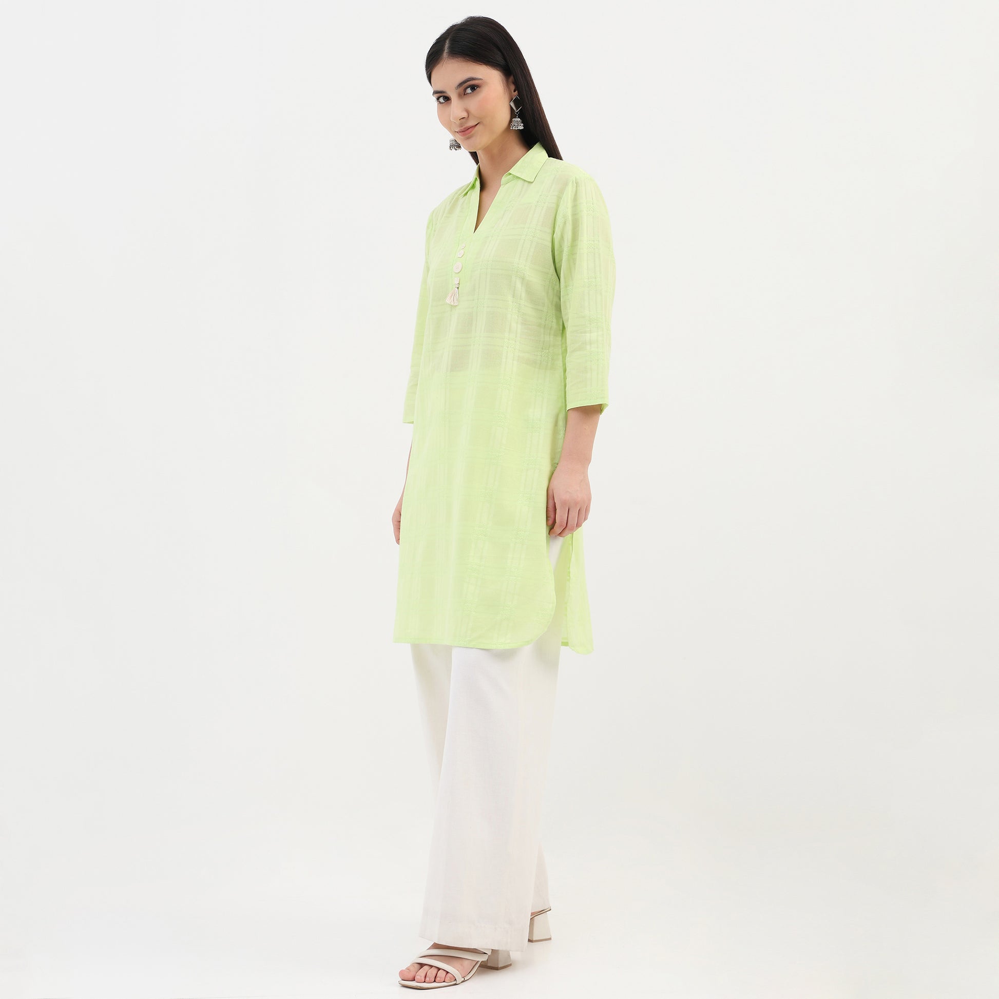 Cotton Woven Straight Kurta