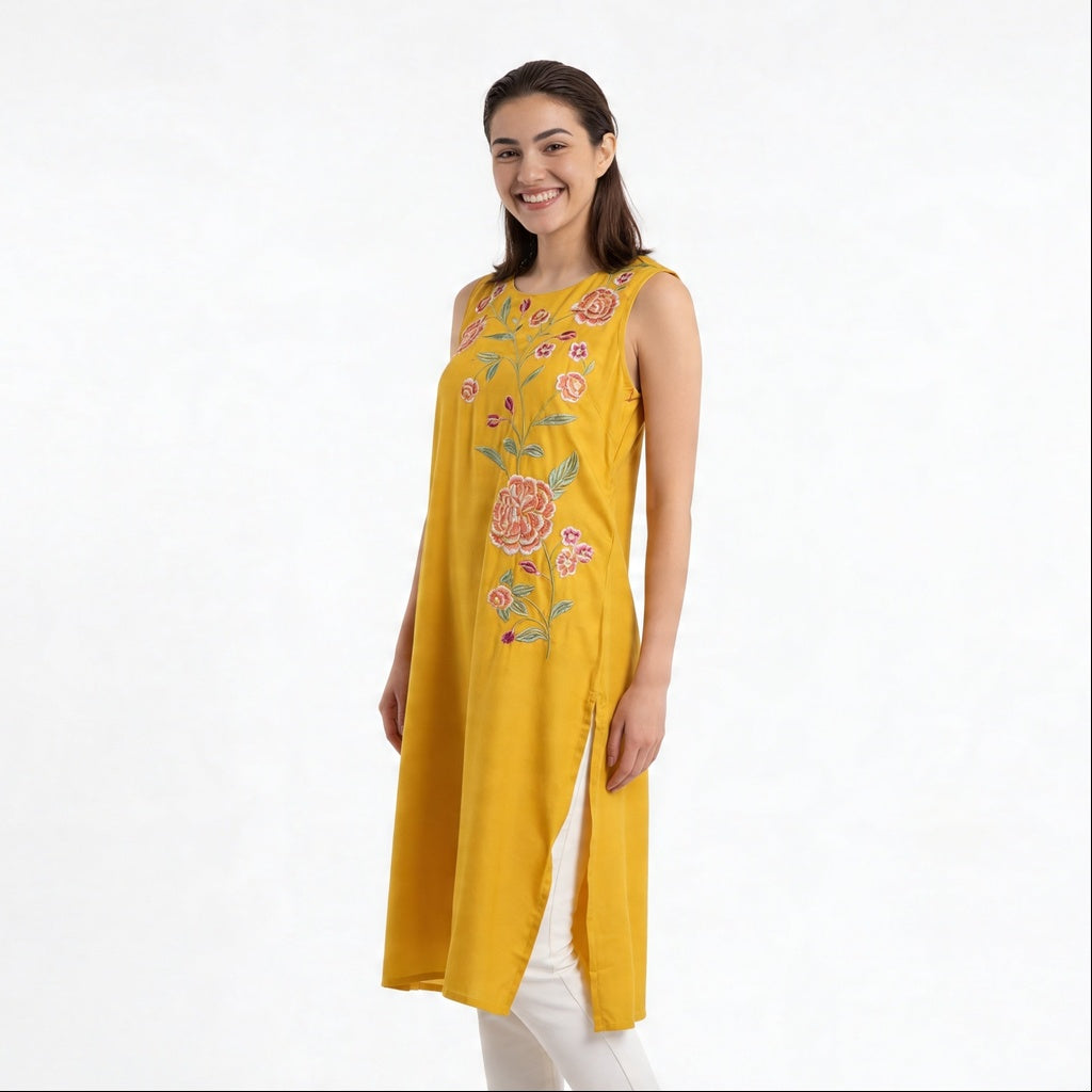 Embroidered Straight Kurta