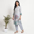 Printed Shirt Collar Kurta