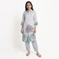 Printed Shirt Collar Kurta