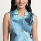 Printed Shirt Collar Kurta
