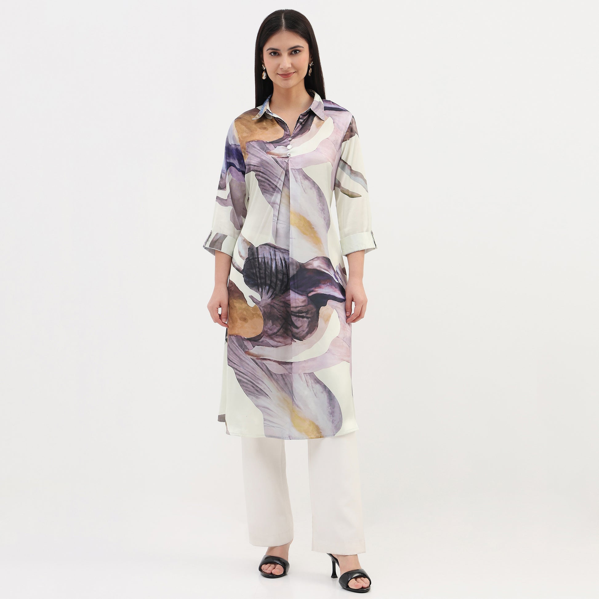 Woven Printed A-Line Kurta