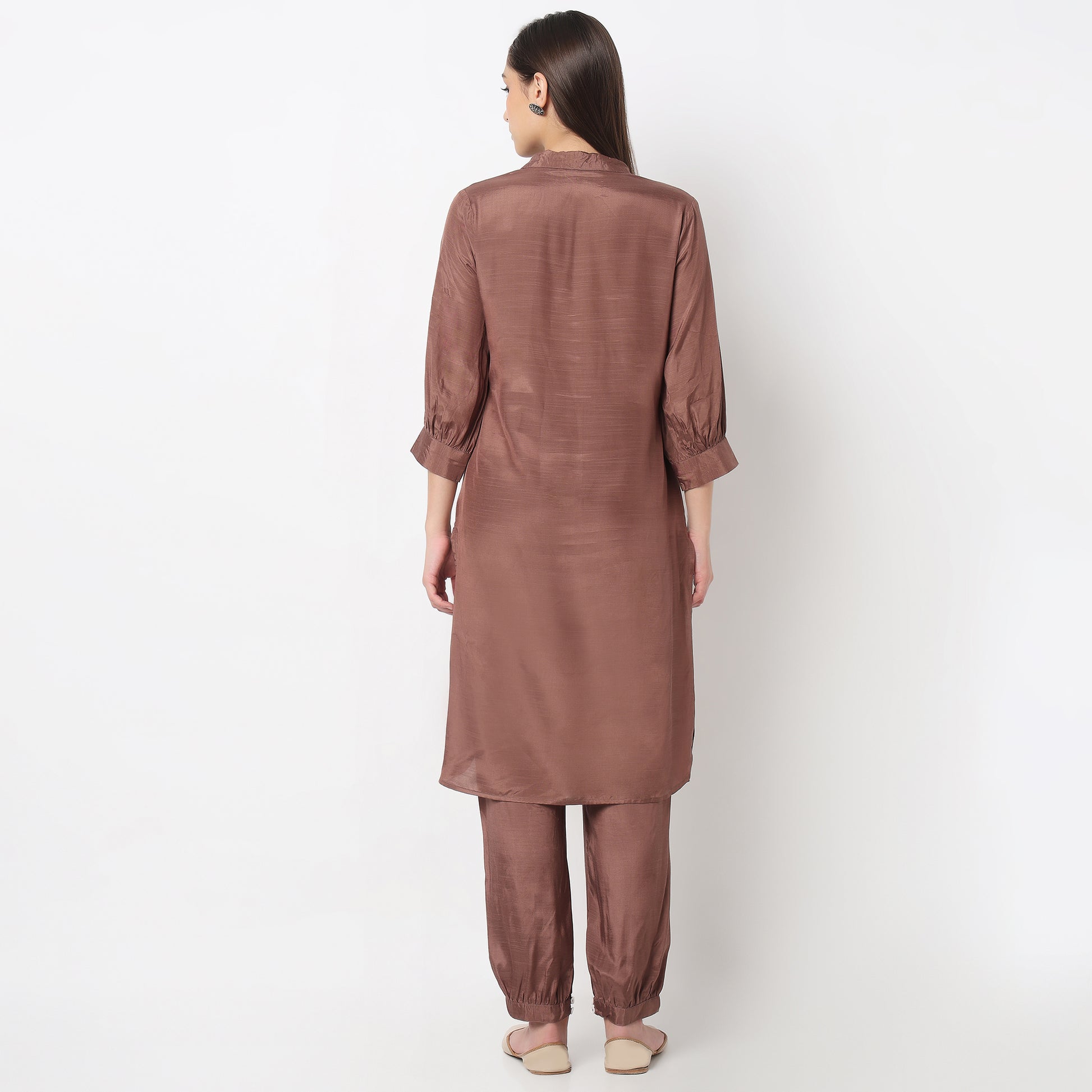 Motifs Knee Length Straight Kurta
