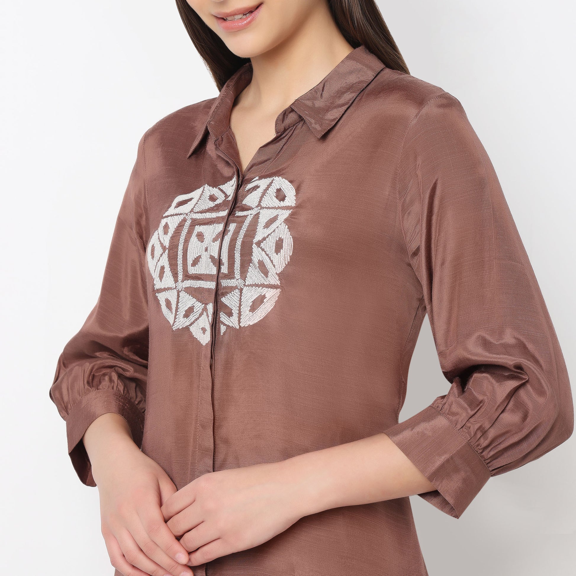 Motifs Knee Length Straight Kurta