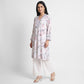Printed V-Neck Straight Kurta